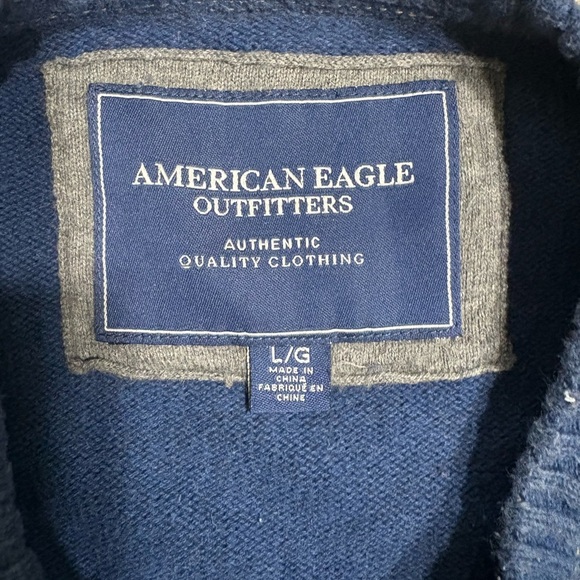 American Eagle Outfitters Men's Navy Crewneck Sweater - Picture 3 of 6